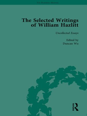 cover image of The Selected Writings of William Hazlitt Vol 9